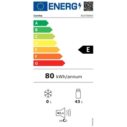 Comfee RCD76WH2 fehér, egyajtós, Hűtő:43L, hűtőszekrény (Újszerű)