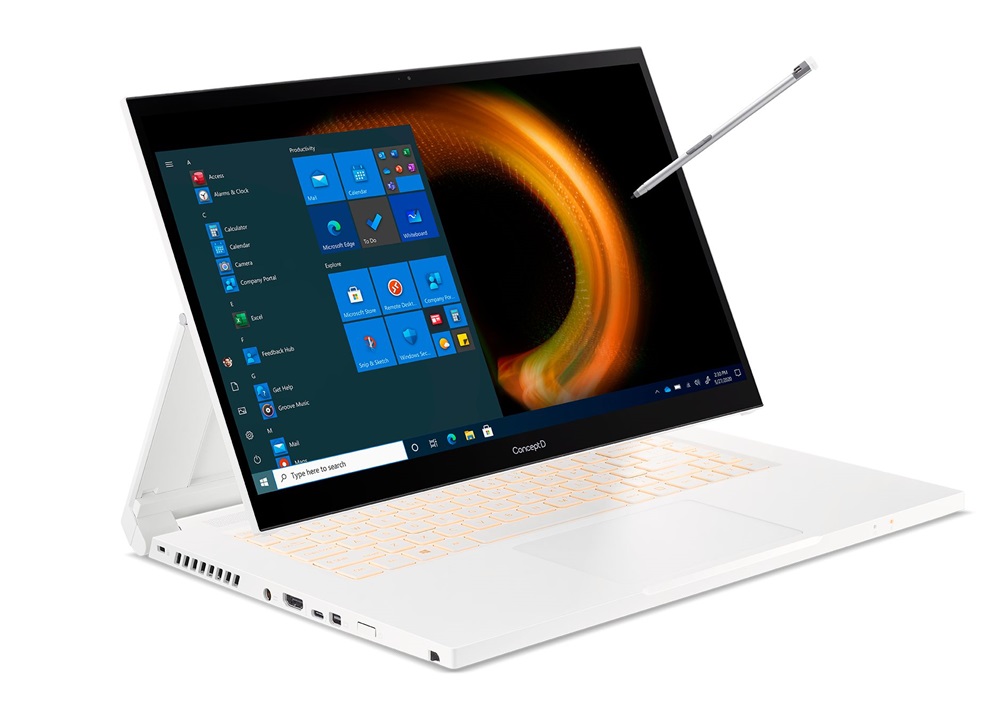 ConceptD CC315-73P-7428 15,6"FHD/Intel Core i7-11800H/16GB/1TB/Quadro T1200 4GB/Win11 Pro/fehér laptop