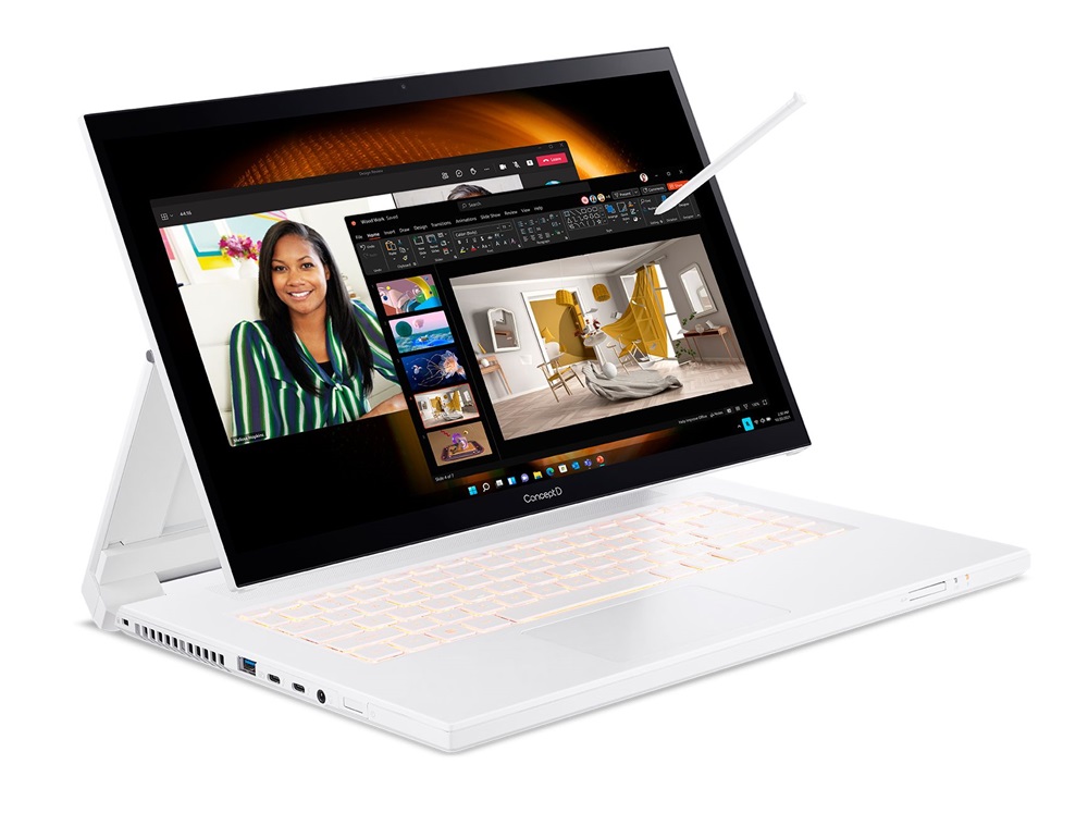 ConceptD CC715-72P-79C2 15,6"UHD/Intel Core i7-11800H/32GB/1TB/RTX A3000 6GB/Win11 Pro/fehér laptop
