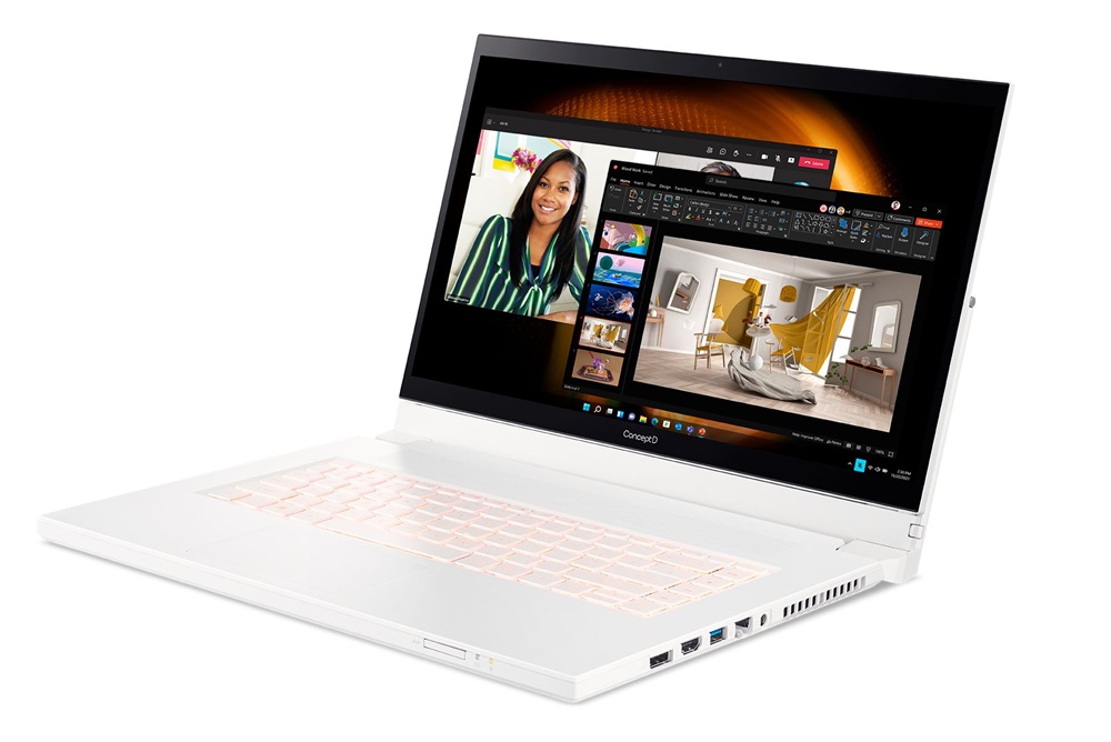 ConceptD CC715-72P-79C2 15,6"UHD/Intel Core i7-11800H/32GB/1TB/RTX A3000 6GB/Win11 Pro/fehér laptop
