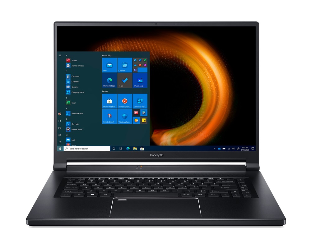 ConceptD CN516-72P-78UL 16"3K/Intel Core i7-11800H/32GB/2TB/RTX A5000 16GB/Win11 Pro/fekete laptop