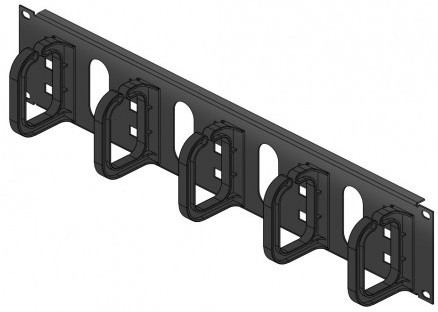 Conteg 2U 80x60mm Kábel rendező panel
