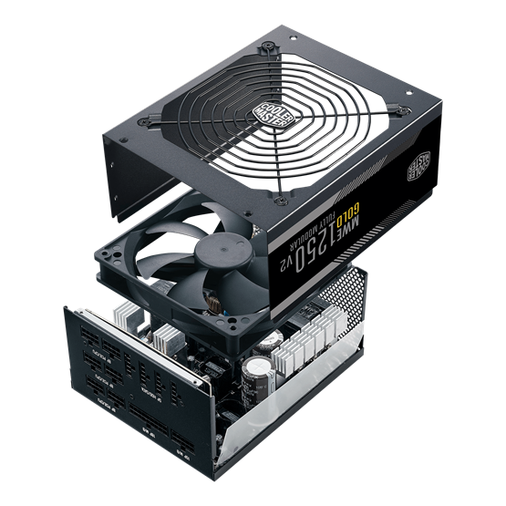 Cooler Master 1250W 80+ Gold ventillátorral moduláris tápegység