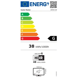 Cooler Master 34" GM34-CW  UWQHD VA 144Hz HDMI/DP fekete ívelt gamer LED monitor