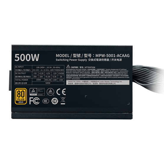 Cooler Master G500 Gold ATX desktop tápegység 500W 80+ Gold BOX