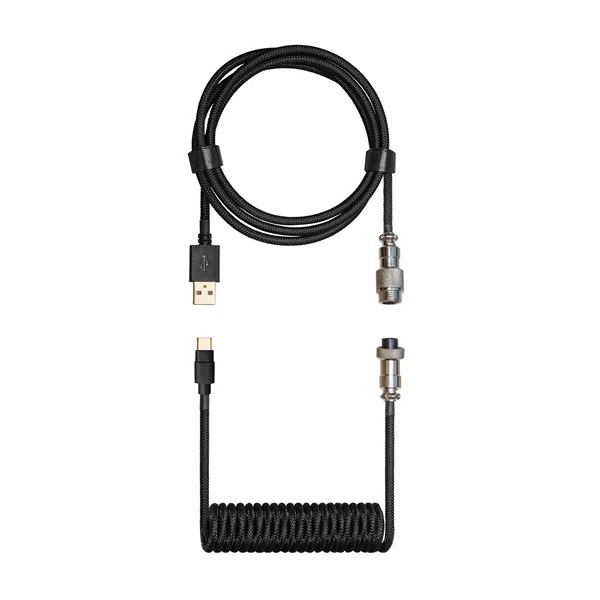 Cooler Master KB-CBZ1 1,5m USB Type-A - USB Type-C fekete tekercselt billentyűzetkábel