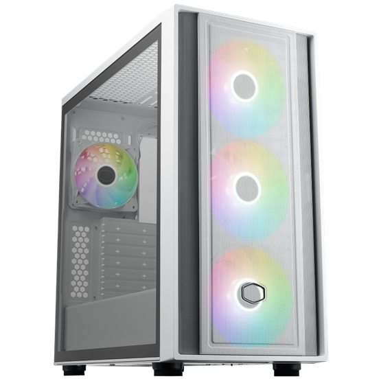 Cooler Master MasterBox MB600 fehér (táp nélküli) ablakos mATX ház