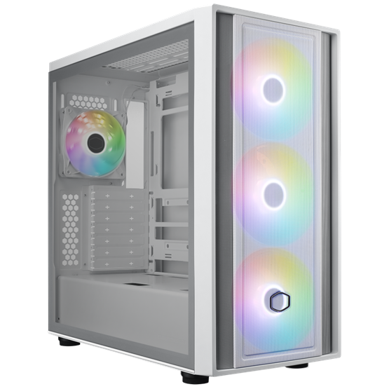 Cooler Master MasterBox MB600 fehér (táp nélküli) ablakos mATX ház