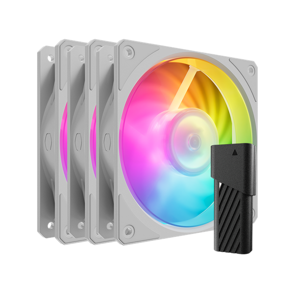 Cooler Master Mobius 120P 3x120mm ARGB fehér ventilátor
