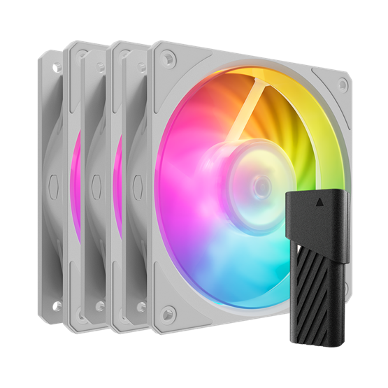 Cooler Master Mobius 120P 3x120mm ARGB fehér ventilátor