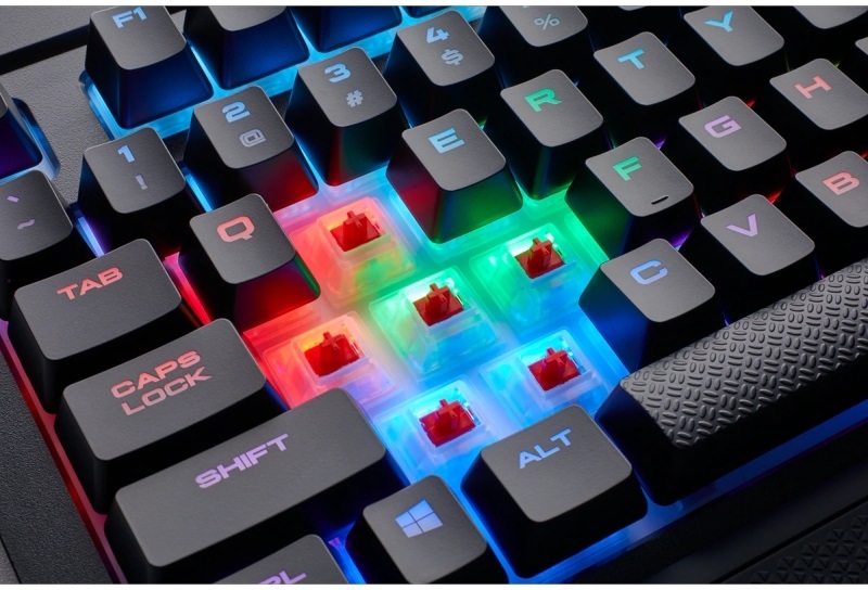 Corsair Gaming K68 RGB Backlit RGB LED Cherry MX Piros Gamer billentyűzet