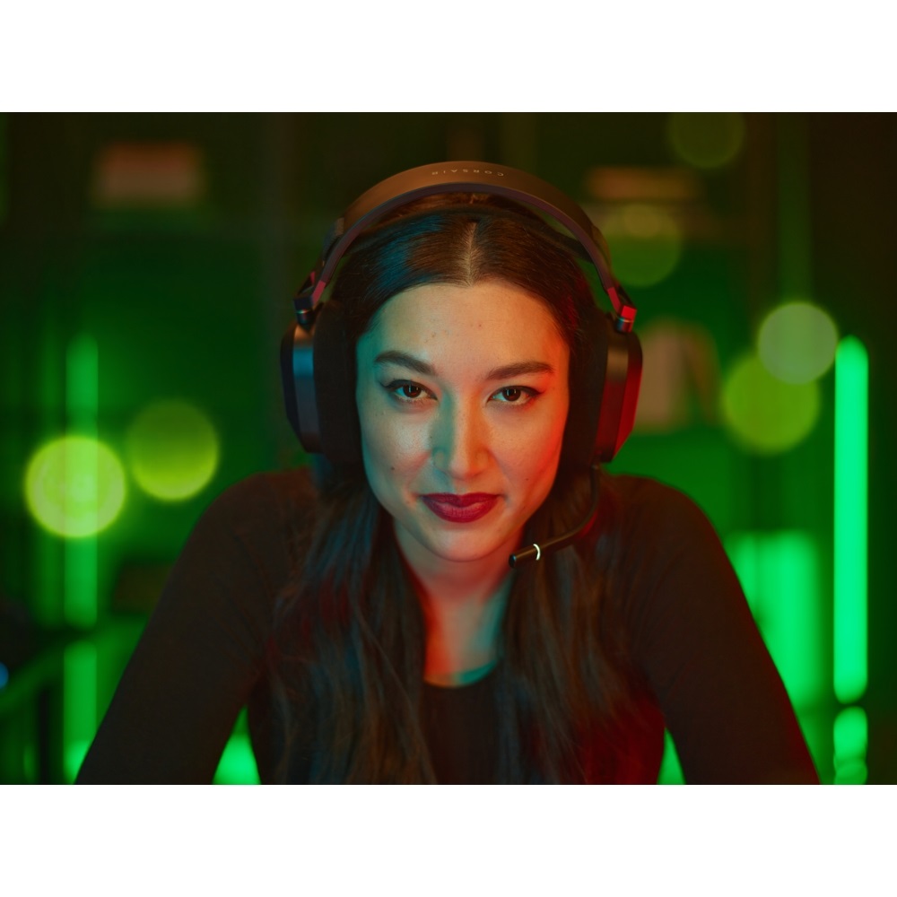 Corsair HS80 RGB vezeték nélküli fekete gamer headset