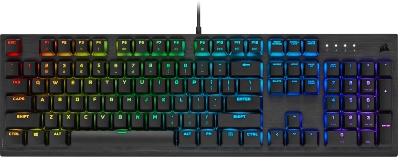 Corsair K60 RGB PRO CHERRY MX SPEED LOW PROFILE Mechanikus Gamer billentyűzet