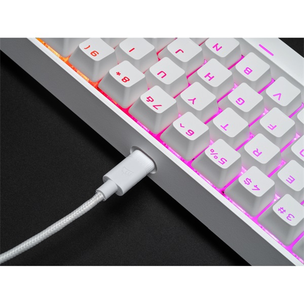 Corsair K65 Mini RGB Cherry MX Red US fehér mechanikus gamer billentyűzet
