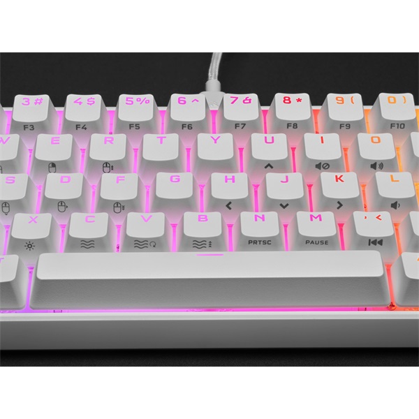 Corsair K65 Mini RGB Cherry MX Red US fehér mechanikus gamer billentyűzet