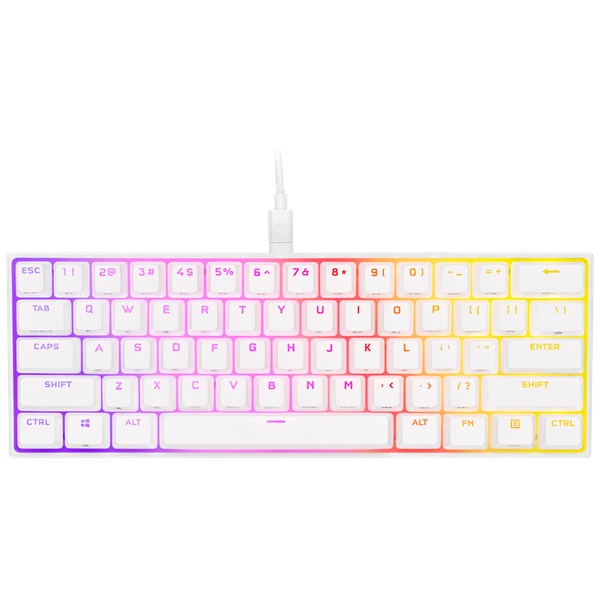 Corsair K65 Mini RGB Cherry MX Red US fehér mechanikus gamer billentyűzet