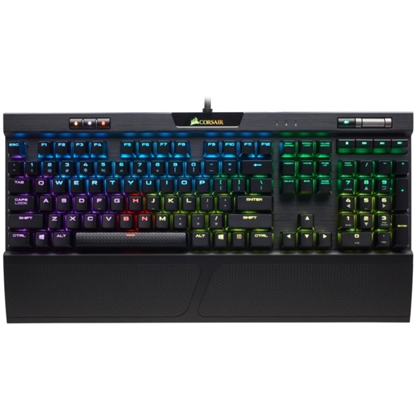 Corsair K70 RGB MK.2 Fekete RGB LED - Cherry MX Red Switch Gamer billentyűzet