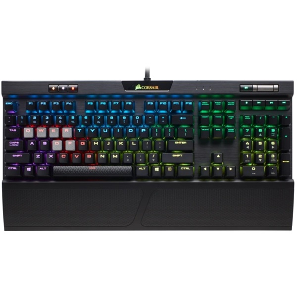 Corsair K70 RGB MK.2 Fekete RGB LED - Cherry MX Red Switch Gamer billentyűzet
