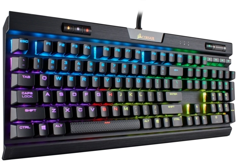Corsair K70 RGB MK.2 Fekete RGB LED (Cherry MX barna) gamer billentyűzet