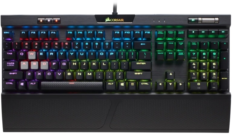 Corsair K70 RGB MK.2 Fekete RGB LED (Cherry MX barna) gamer billentyűzet