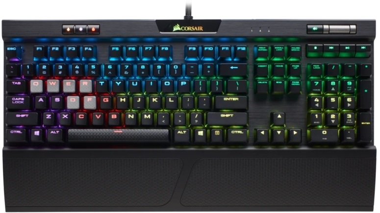 Corsair K70 RGB MK.2 Fekete RGB LED (Cherry MX barna) gamer billentyűzet