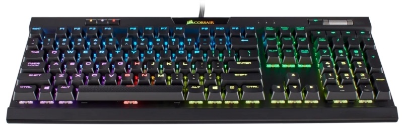 Corsair K70 RGB MK.2 Fekete RGB LED (Cherry MX barna) gamer billentyűzet