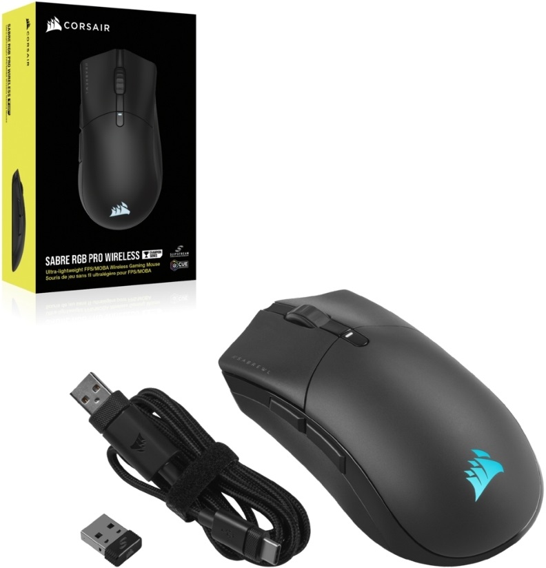 Corsair SABRE RGB PRO WIRELESS CHAMPION SERIES Ultra-Light gamer egér