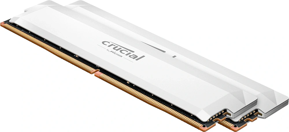 Crucial 64GB 6400MHz DDR-5 Pro (Kit! 2db 32GB) (CP2K32G64C40U5W) fehér memória