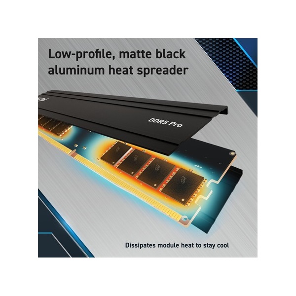 Crucial Pro 32GB 5600MT/s DDR-5 memória CL46 Kit of 2 fekete