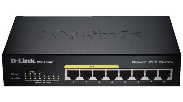D-Link DGS-1008P/E 8port GbE LAN 4xPoE LAN nem menedzselhető PoE switch