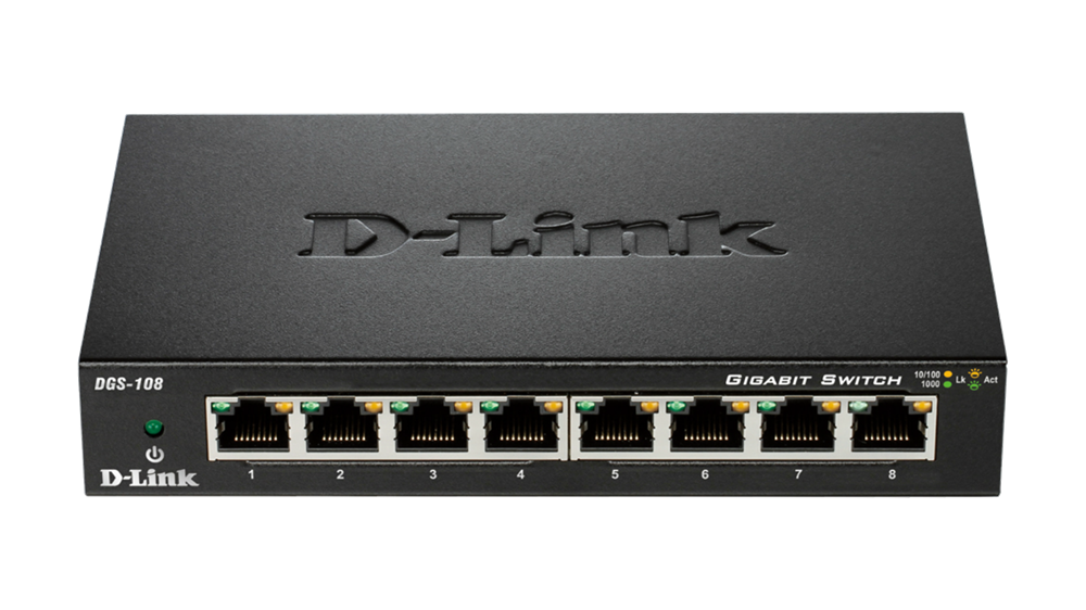 D-Link DGS-108 8port GbE LAN nem menedzselhető switch