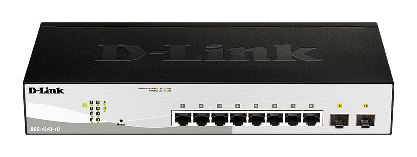 D-Link DGS-1210-10/E 8port GbE LAN 2x GbE SFP port Smart switch
