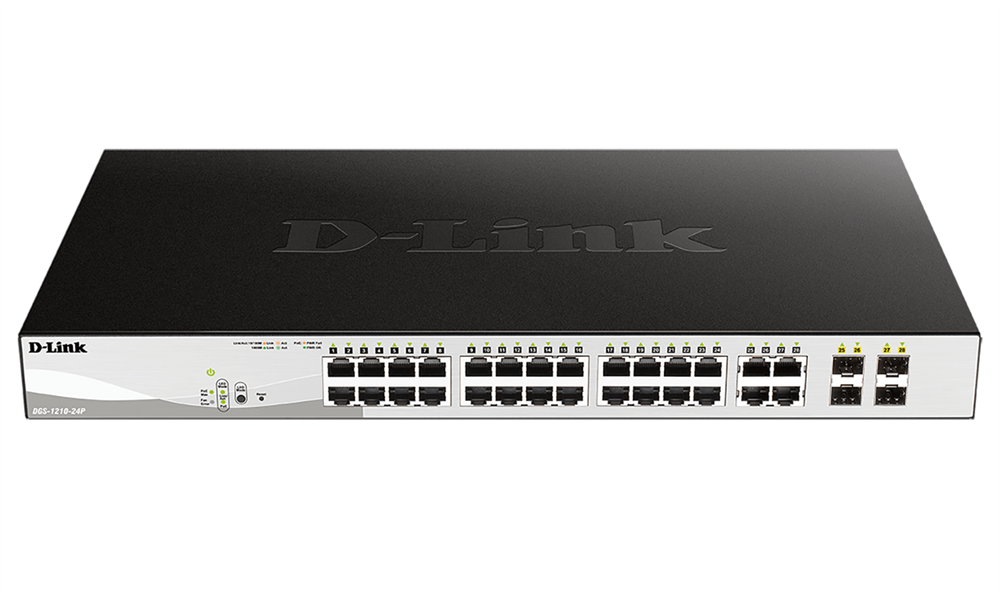 D-Link DGS-1210-24P/E 24port GbE LAN 4x GbE RJ45/SFP Combo port PoE Smart switch