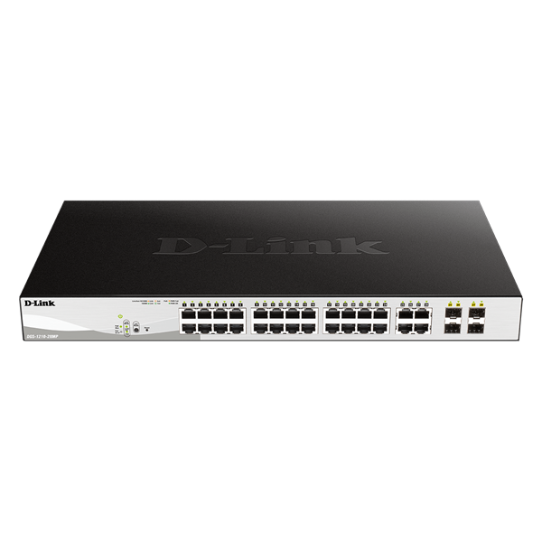 D-Link DGS-1210-28MP/E 24port GbE LAN 4x GbE RJ45/SFP Combo port PoE Smart switch
