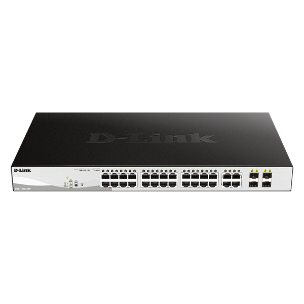 D-Link DGS-1210-28P/E 24port GbE LAN 4x GbE RJ45/SFP Combo port PoE Smart switch
