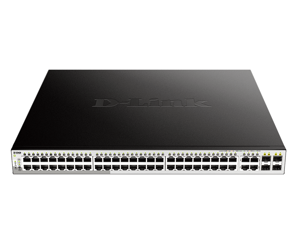 D-Link DGS-1210-52MP/E 48port GbE LAN 4x GbE RJ45/SFP Combo port PoE+ Smart switch