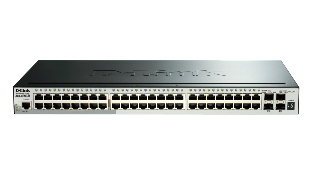 D-Link DGS-1510-52X/E 48port GbE LAN 4x 10G SFP+ Smart menedzselhető switch