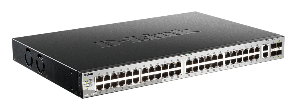 D-Link DGS-3130-54TS/E 48xGbE LAN 2x10GbE LAN 4xSFP+ port L3 menedzselhető switch