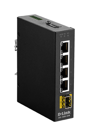 D-Link DIS-100G-5SW 4x GbE LAN 1x GbE SFP port nem menedzselhető ipari switch