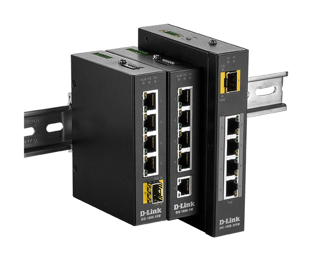 D-Link DIS-100G-5SW 4x GbE LAN 1x GbE SFP port nem menedzselhető ipari switch