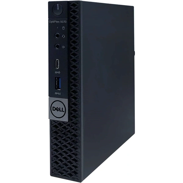 DELL OptiPlex 5070 Micro/i5-9th/8GB/256GB/Win Pro COA/fekete asztali számítógép (Használt A+)
