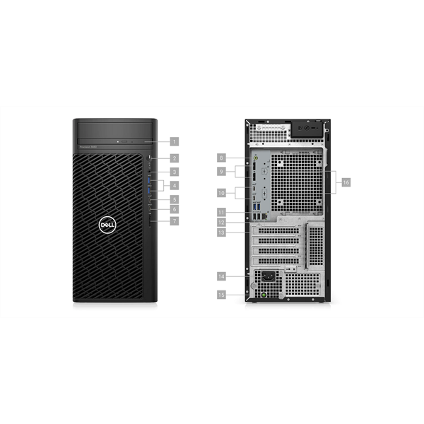DELL Precision 3660 MT, Intel Core i7-13700 (5.2Ghz), 16GB, 512GB SSD, Nvidia T400 2GB, DVD+-RW, Win 11 Pro