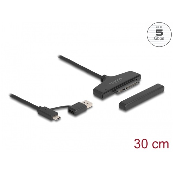 Delock 61042 Átalakító USB Type-C vagy Type-A > SATA 6 Gb/s