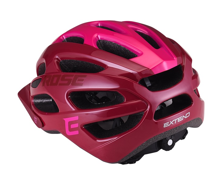DEMA Extend 52-55 cm bordó-pink kerékpáros sisak