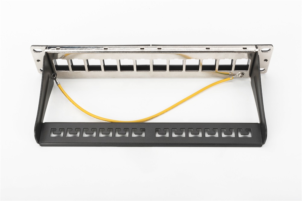 DIGITUS 12port 10" 1U fekete moduláris üres Patch Panel
