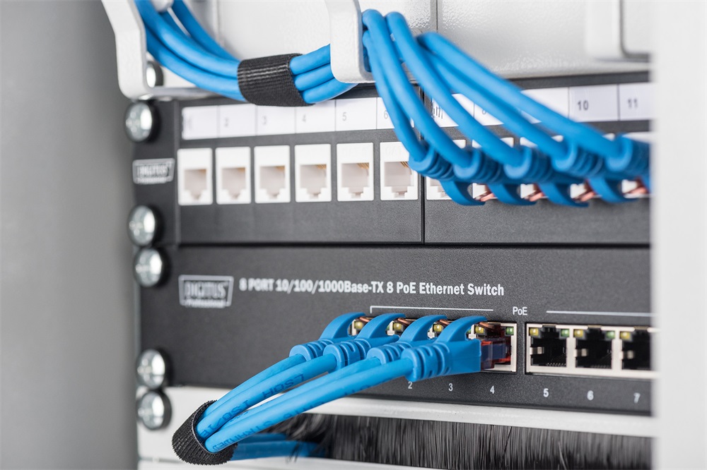 DIGITUS 12port 10" 1U fekete moduláris üres Patch Panel