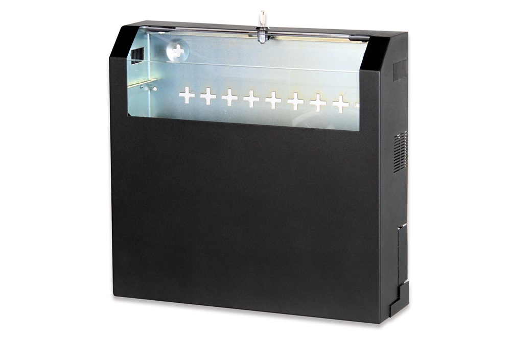 DIGITUS SOHO 19" 3U/2U 156x525x475mm slim forgatható fekete fali rack szekrény