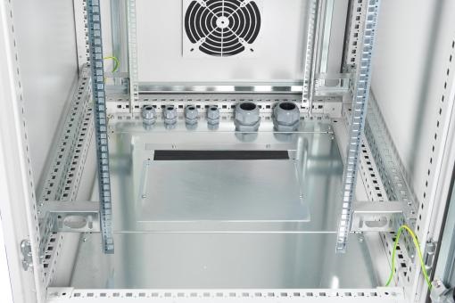 DIGITUS 19" 42U 2100x800x800mm IP55 ipari beltéri üvegajtós szürke álló rack szekrény