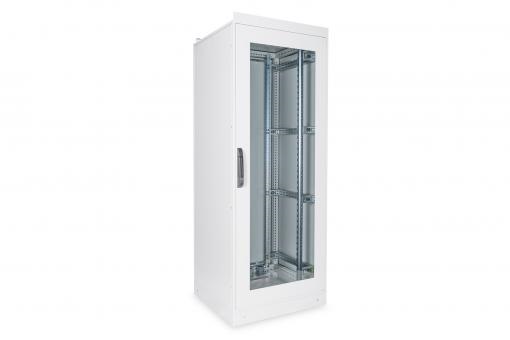 DIGITUS 19" 42U 2100x800x800mm IP55 ipari beltéri üvegajtós szürke álló rack szekrény