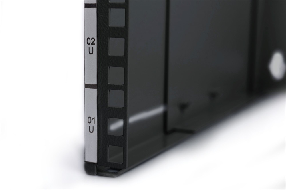 DIGITUS 19" 4U 195x505x250mm nyitott fekete fali patch konzol